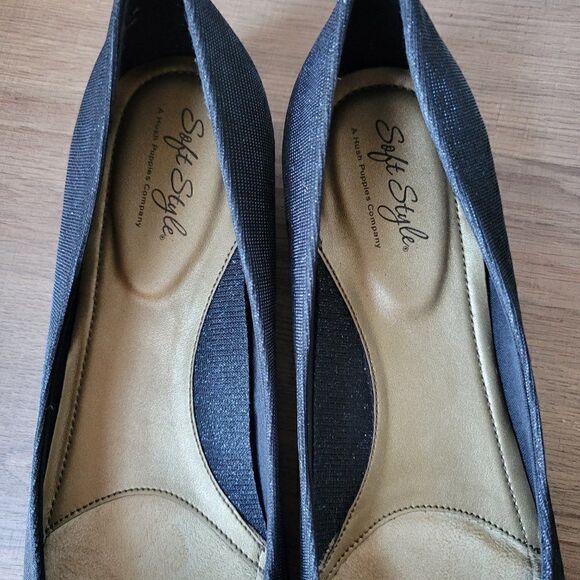 NEW WITHOUT BOX SOFT STYLE HUSH PUPPIES SHIMMER POINTY FLATS SIZE 9.5 WOMENS - Picture 9 of 16